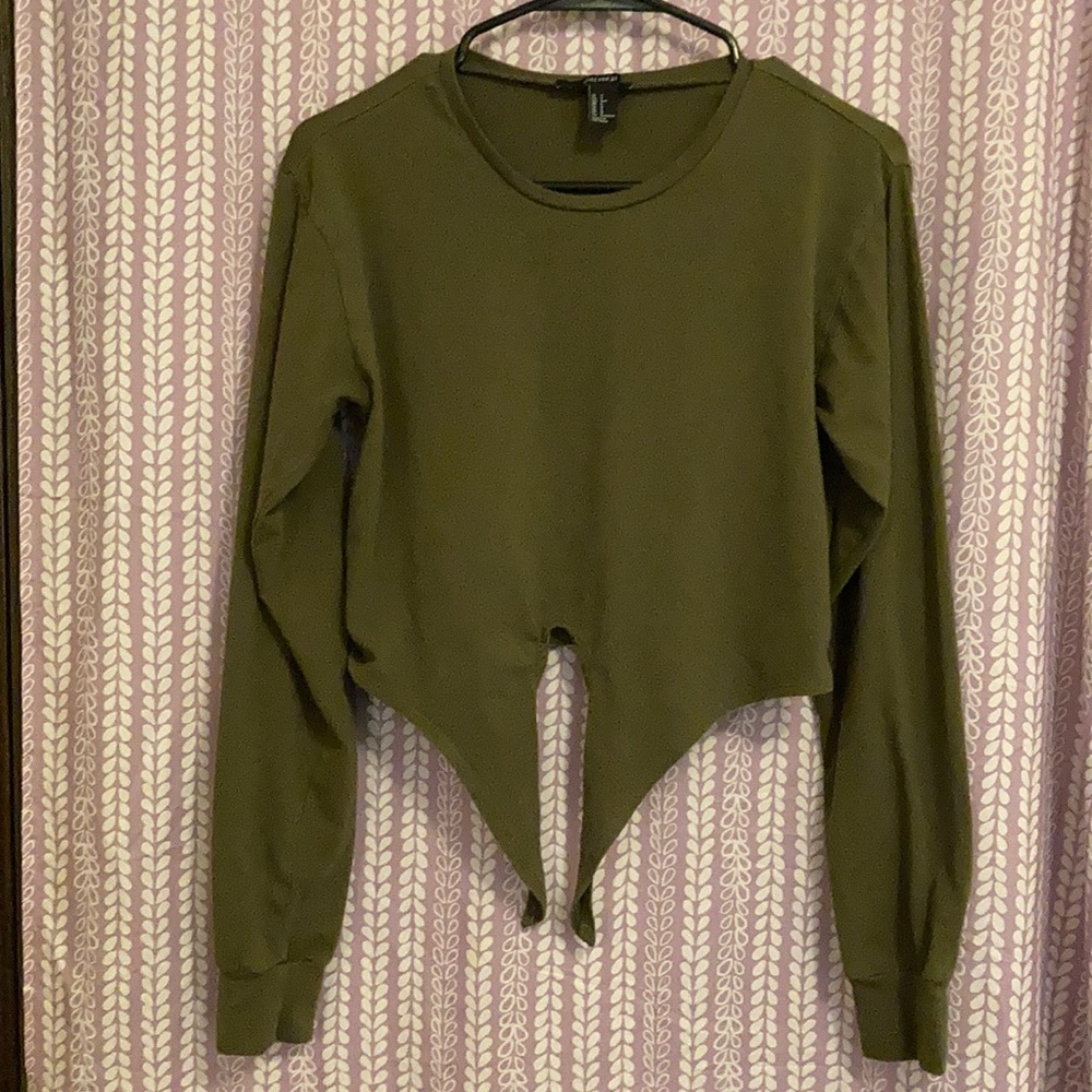 Forever 21 long sleeve olive green shirt size S.